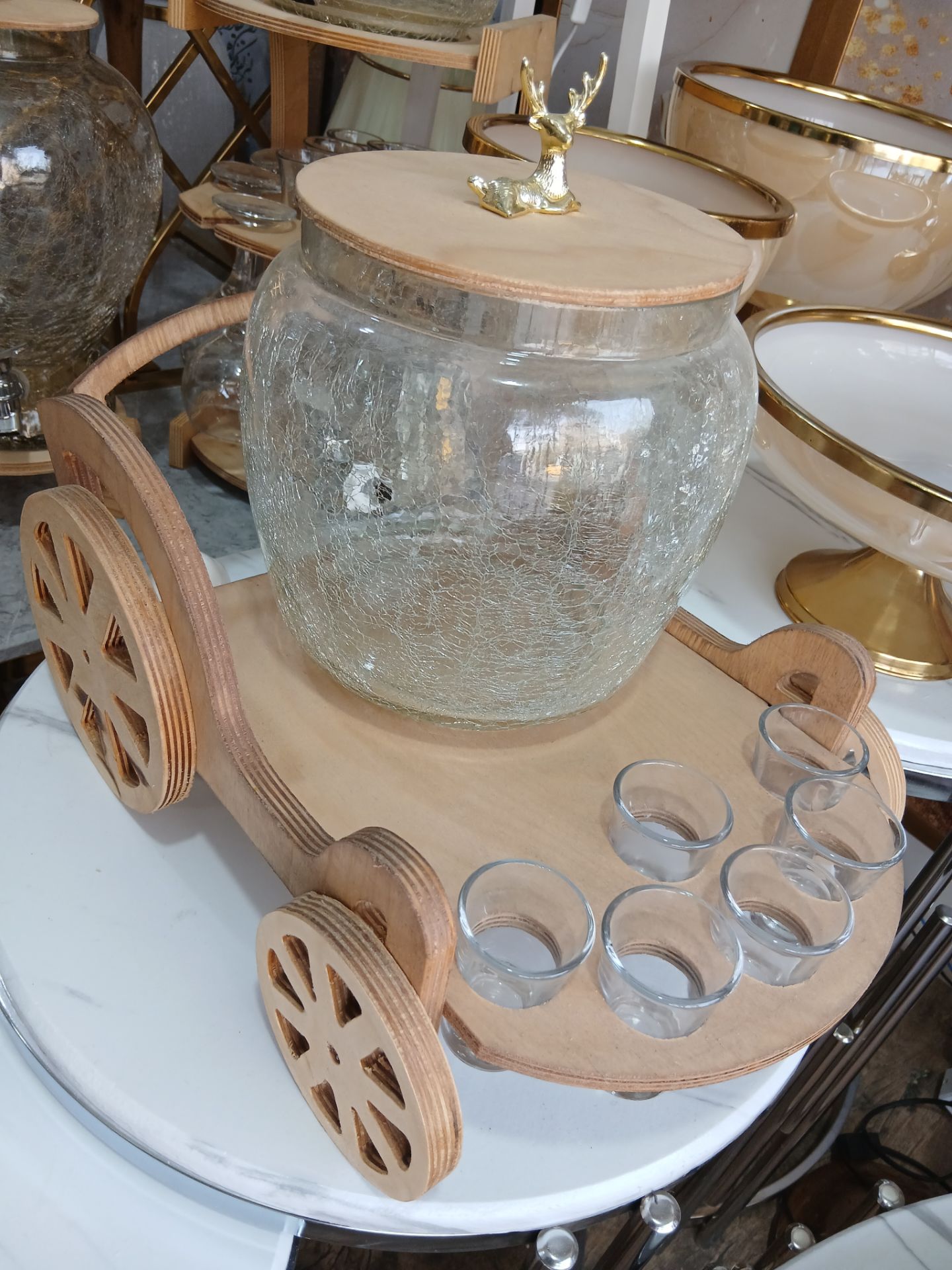 کلمن کالسکه،درب و پایه چوبی