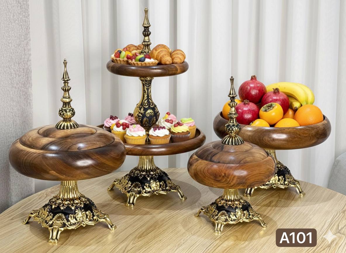 سرویس پذیرایی چوبی پایه آنتیک