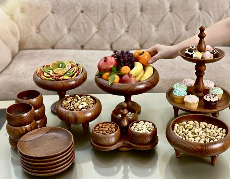 سرویس پذیرایی کامل چوب گردو صادراتی W111