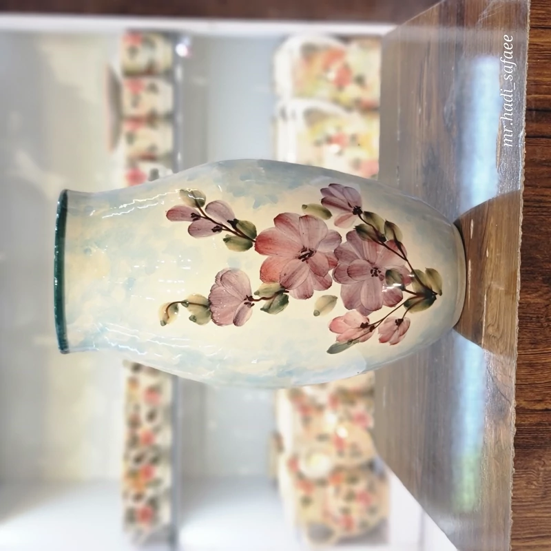 گلدان سفالی تمام کار دست فول لاکچری از برند اپامه کد82