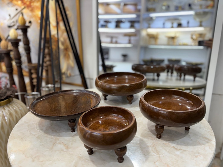 سرویس پذیرایی چوبی ۴تیکه گردو