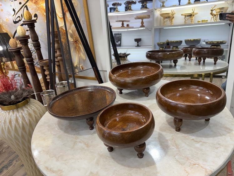 سرویس پذیرایی چوبی ۴تیکه گردو