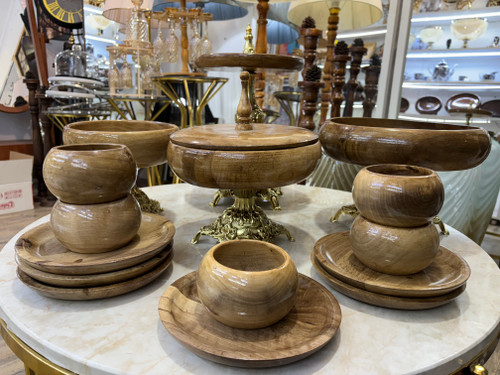 پیاله پیشدستی ۱۲عددی چوبی 4 قسطه